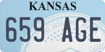 KS license plate 659AGE