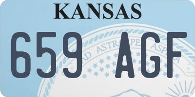 KS license plate 659AGF