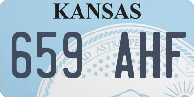 KS license plate 659AHF