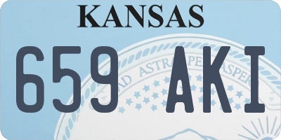 KS license plate 659AKI