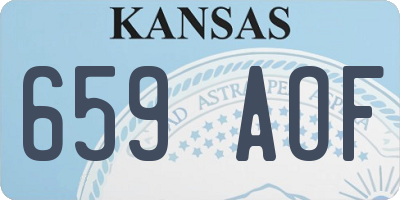 KS license plate 659AOF