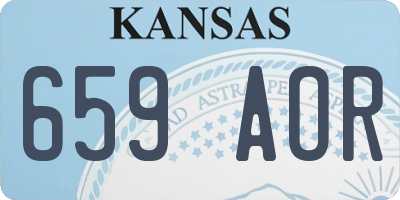 KS license plate 659AOR