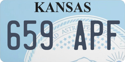 KS license plate 659APF