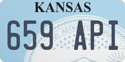 KS license plate 659API