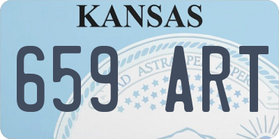 KS license plate 659ART