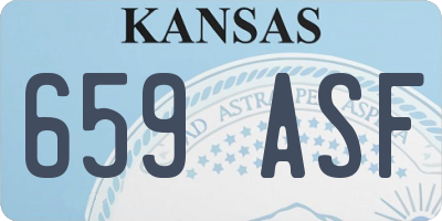 KS license plate 659ASF