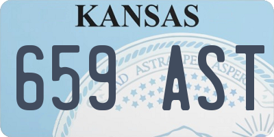 KS license plate 659AST