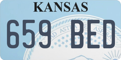 KS license plate 659BED
