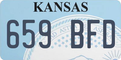 KS license plate 659BFD