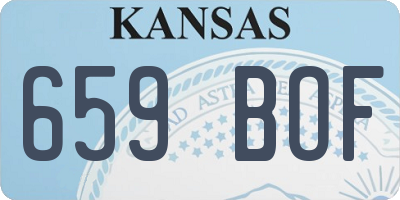KS license plate 659BOF