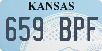 KS license plate 659BPF