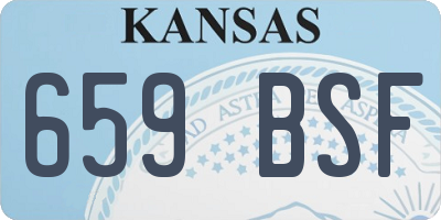 KS license plate 659BSF