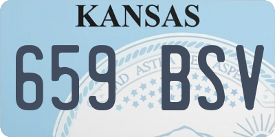 KS license plate 659BSV