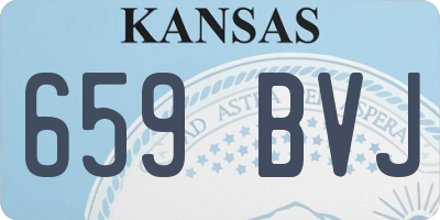 KS license plate 659BVJ