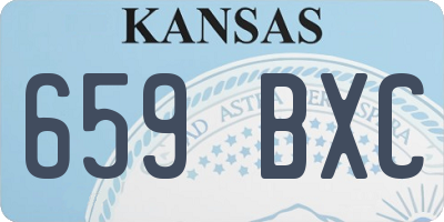KS license plate 659BXC