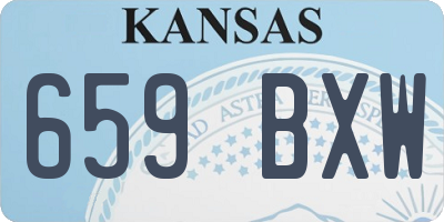 KS license plate 659BXW