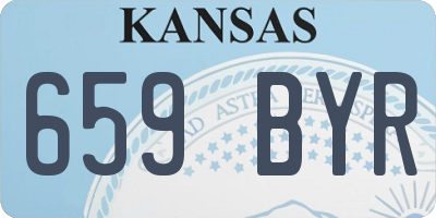 KS license plate 659BYR