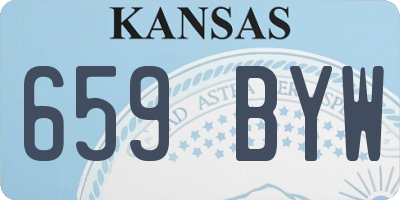 KS license plate 659BYW
