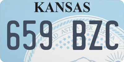 KS license plate 659BZC