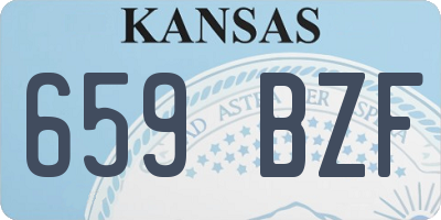KS license plate 659BZF