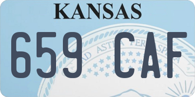 KS license plate 659CAF