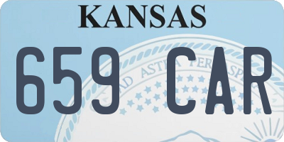 KS license plate 659CAR