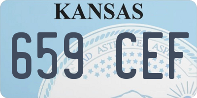 KS license plate 659CEF