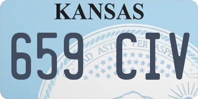 KS license plate 659CIV