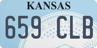 KS license plate 659CLB