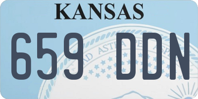 KS license plate 659DDN