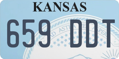 KS license plate 659DDT