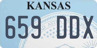 KS license plate 659DDX