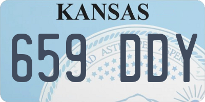 KS license plate 659DDY