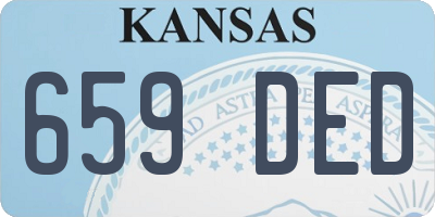 KS license plate 659DED