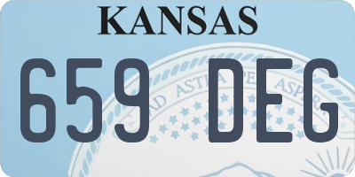 KS license plate 659DEG