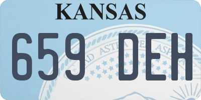 KS license plate 659DEH