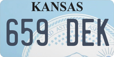 KS license plate 659DEK