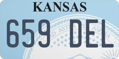 KS license plate 659DEL