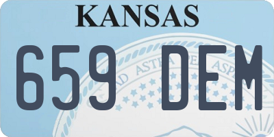 KS license plate 659DEM