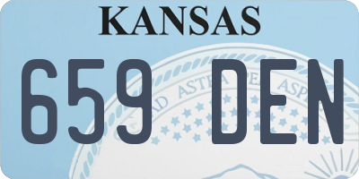 KS license plate 659DEN