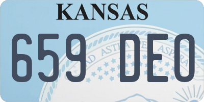 KS license plate 659DEO