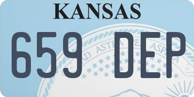 KS license plate 659DEP