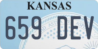 KS license plate 659DEV