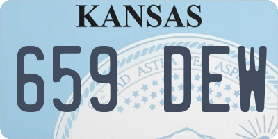 KS license plate 659DEW