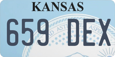 KS license plate 659DEX