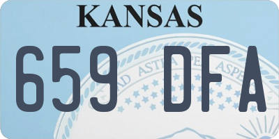 KS license plate 659DFA