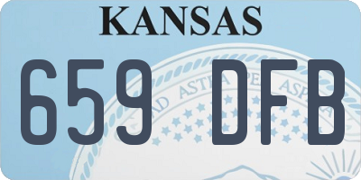 KS license plate 659DFB