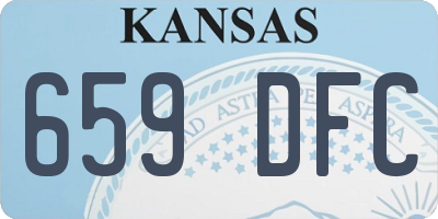 KS license plate 659DFC