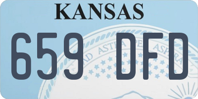 KS license plate 659DFD