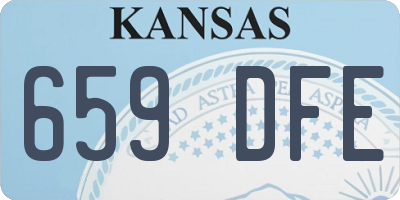 KS license plate 659DFE
